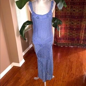 NWT- Blue Knit Maxi Dress